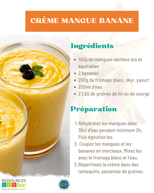 crème mangue banane